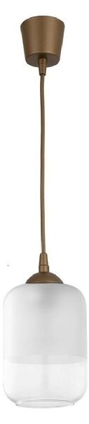 Brilagi - LED Lustr na lanku RETRO GLASS 1xE27/60W/230V pr. 14 cm hnědá/bílá
