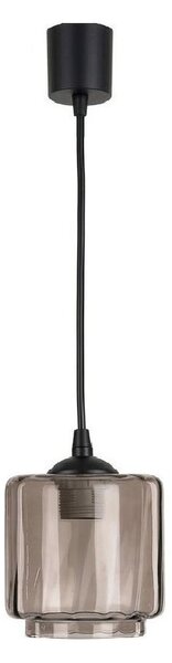 Brilagi - LED Lustr na lanku R GLASS 1xE27/60W/230V pr. 15 cm černá/kouř béžová