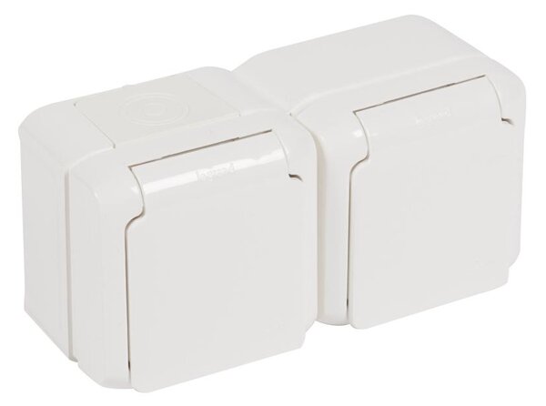 Legrand - Dvojitá zásuvka domovní 250V/16A FORIX IP44 bílá