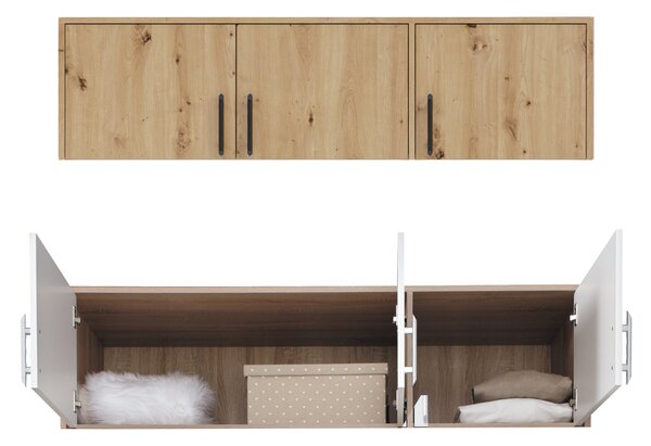SMART r | šatní skříň SRL2 + nástavec SRN2 + zrcadlo | 150 cm | artisan