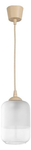 Brilagi - LED Lustr na lanku RETRO GLASS 1xE27/60W/230V pr. 14 cm béžová/bílá