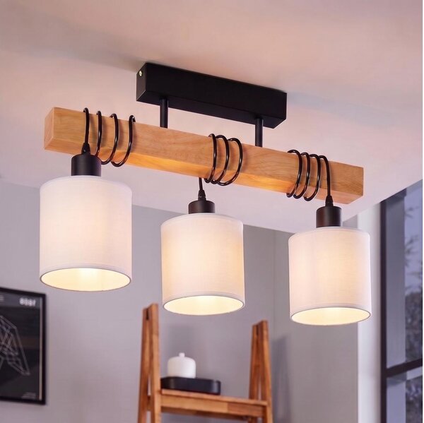 BRILAGI - Přisazený lustr NUBILA 3xE27/60W/230V borovice/bílá