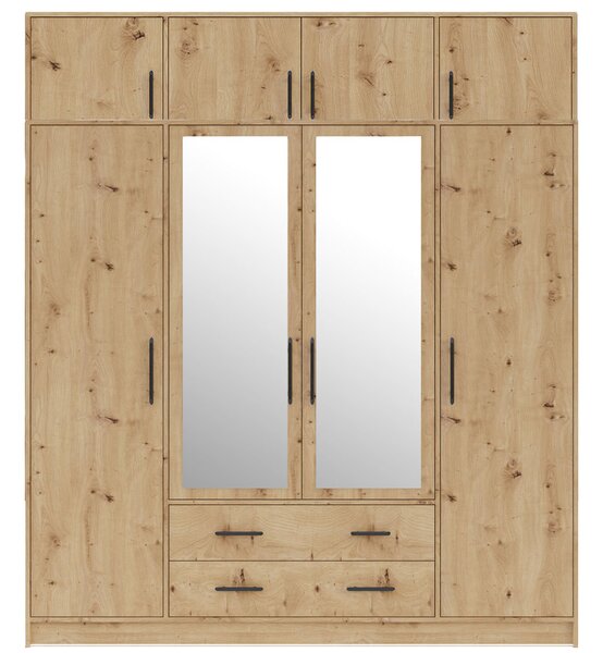 SMART r | šatní skříň SRL1 + nástavec SRN1 + zrcadlo | 200 cm | artisan