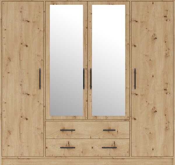 SMART r | šatní skříň SRL1 + nástavec SRN1 + zrcadlo | 200 cm | artisan