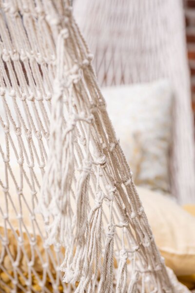 Houpací síť Natural Crocheted Tassels