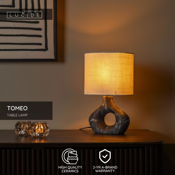 Lucide 47509/81/30 - Stolní lampa TOMEO 1xE14/40W/230V černá