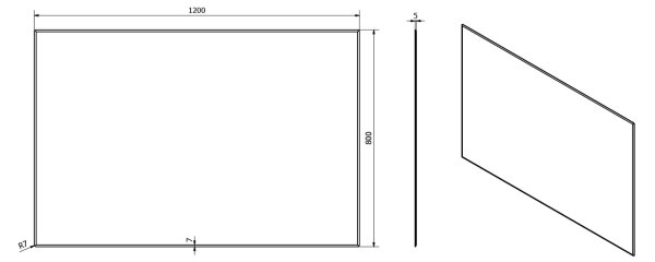 Sapho - Zrcadlo ACCORD 120x80 cm
