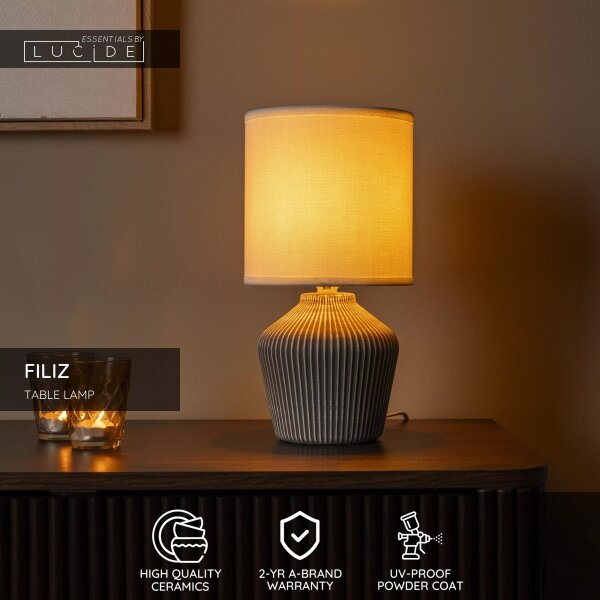 Lucide 47551/81/41 - Stolní lampa FILIZ 1xE14/40W/230V hnědá