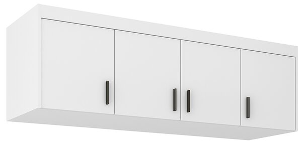 Šatní skříň ELENA 4D 6S + zrcadlo + nástavec + 6x zásuvka | 176,3 cm | bílá