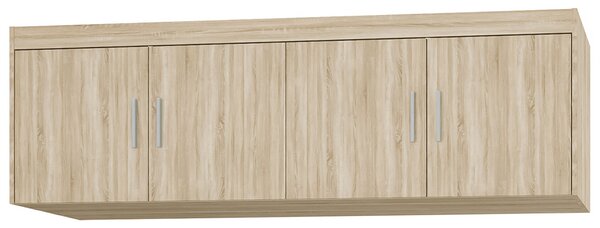 Šatní skříň ELENA 4D 6S + zrcadlo + nástavec + 6x zásuvka | 176,3 cm | dub sonoma