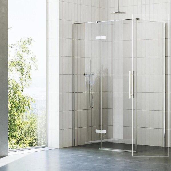 Ravak X9VV40A00Z1 - Pevná sprchová stěna COOL 80x195 cm lesklý chrom
