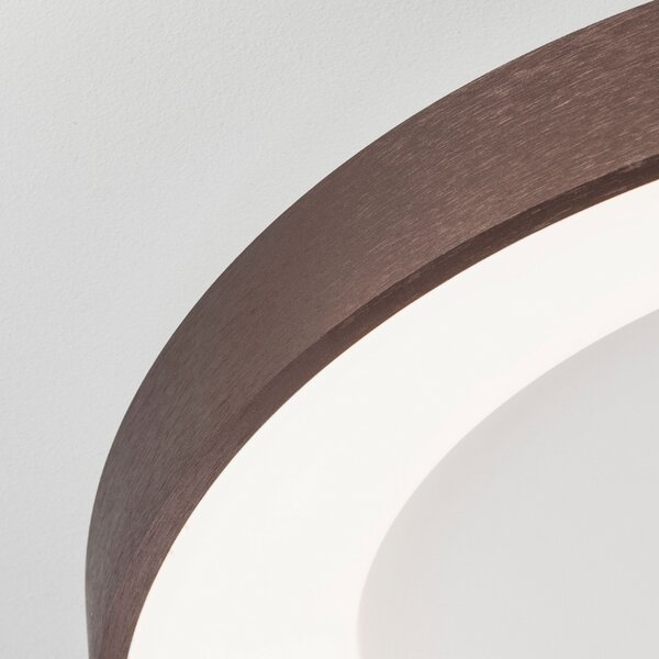 Hnědé stropní LED světlo Nova Luce Rando Thin 60 cm