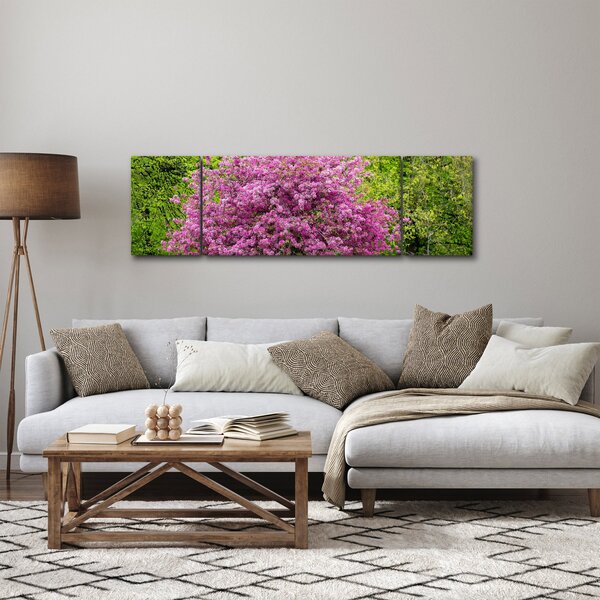 Obraz rozkvetlého stromu na louce (170x50 cm)
