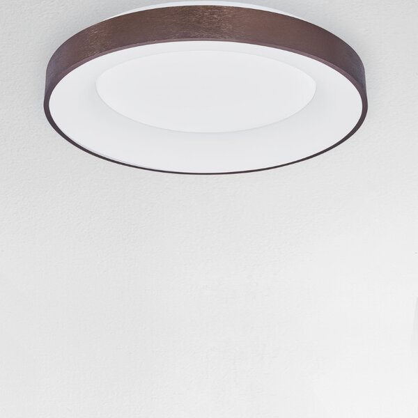 Hnědé stropní LED světlo Nova Luce Rando Thin 60 cm