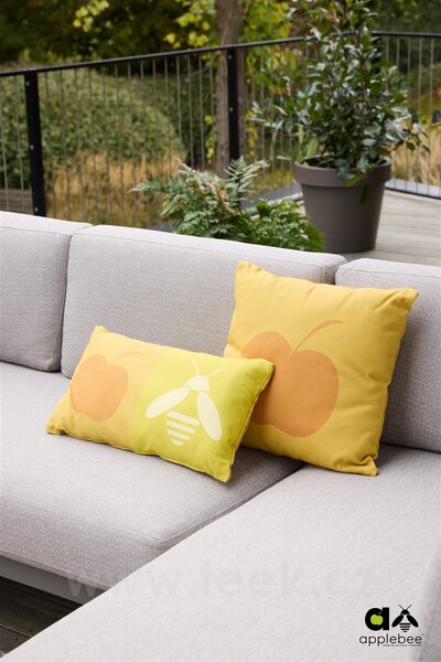 Apple Bee Relaxační díl levostranný Maui, Apple Bee, 200x80x68 cm, rám lakovaný hliník Taupe, výplet lanko Mid Grey, sedák venkovní látka Olefin Smoked Grey