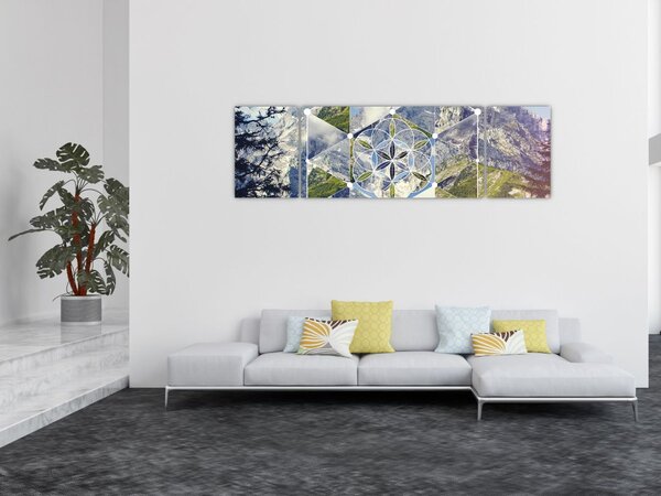 Obraz - Geometrický obrazec (170x50 cm)
