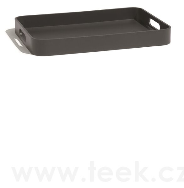 Diphano Hliníkový servírovací podnos střední Easy-Fit, Diphano, obdélníkový 36x25x4 cm, hliník barva šedočerná (lava)
