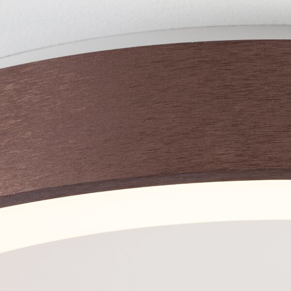 Hnědé stropní LED světlo Nova Luce Rando Thin 60 cm