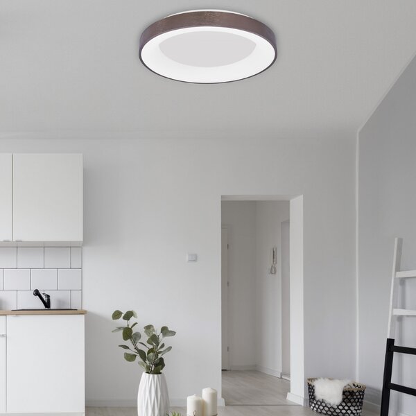 Hnědé stropní LED světlo Nova Luce Rando Thin 60 cm