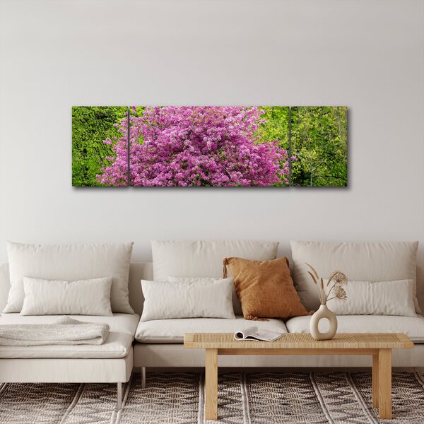 Obraz rozkvetlého stromu na louce (170x50 cm)