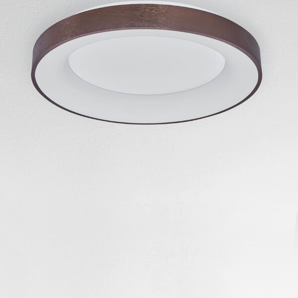 Hnědé stropní LED světlo Nova Luce Rando Thin 60 cm