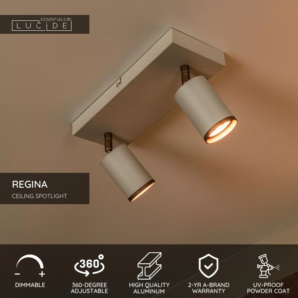 Lucide 53914/02/41 - Bodové svítidlo REGINA 2xGU10/50W/230V béžová