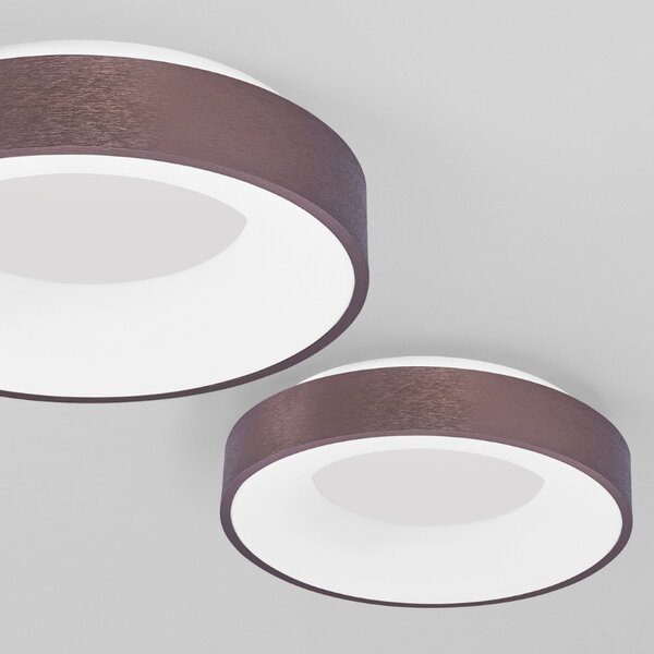 Hnědé stropní LED světlo Nova Luce Rando Thin 38 cm