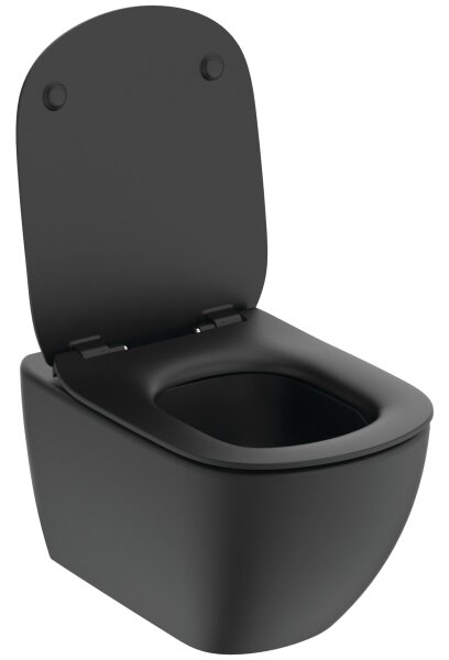 Ideal Standard T3546V3 - Závěsné WC s prkénkem SoftClose TESI keramika/černá