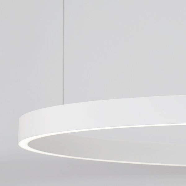 Bílé závěsné LED světlo Nova Luce Elowen 98 cm