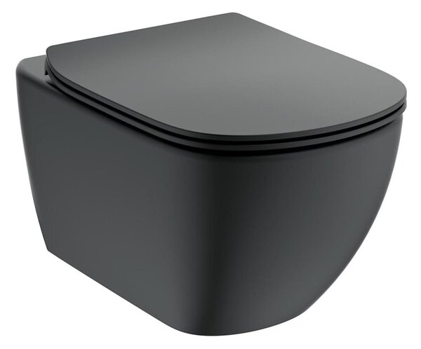 Ideal Standard T3546V3 - Závěsné WC s prkénkem SoftClose TESI keramika/černá