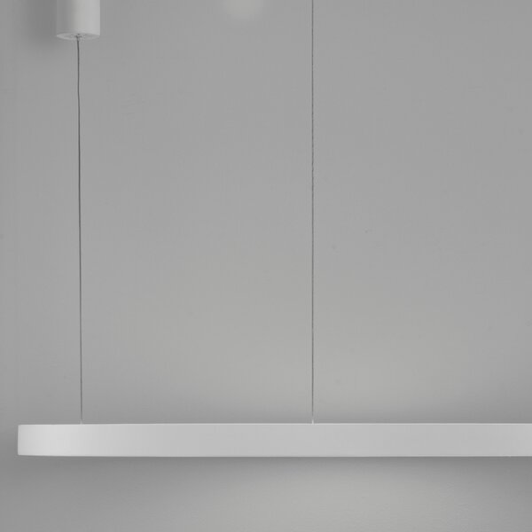 Bílé závěsné LED světlo Nova Luce Elowen 98 cm