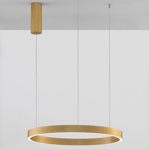 Zlaté závěsné LED světlo Nova Luce Elowen 60 cm