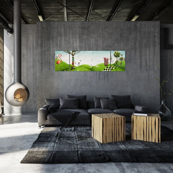 Obraz podivuhodné krajiny (170x50 cm)