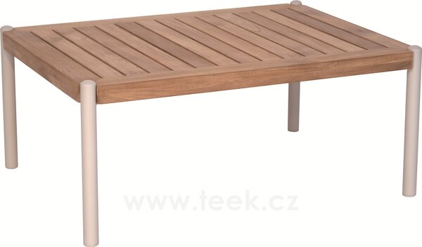 Stern Konferenční stolek Taro, Stern, obdélníkový 80x60x35 cm, rám lakovaný hliník šedočerný (anthracite), deska teak