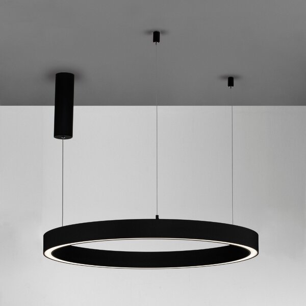 Černé závěsné LED světlo Nova Luce Elowen II. 80 cm