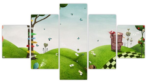 Obraz podivuhodné krajiny (125x70 cm)