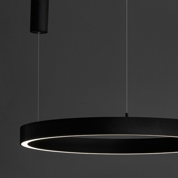 Černé závěsné LED světlo Nova Luce Elowen II. 80 cm