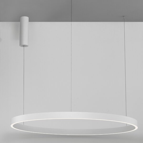 Bílé závěsné LED světlo Nova Luce Elowen 98 cm