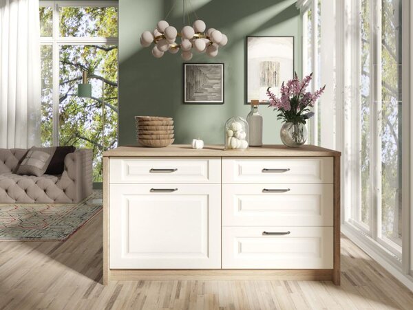 Kuchyňský ostrůvek KW 166x70 cm + stůl KS 130x80 cm | SONOMA