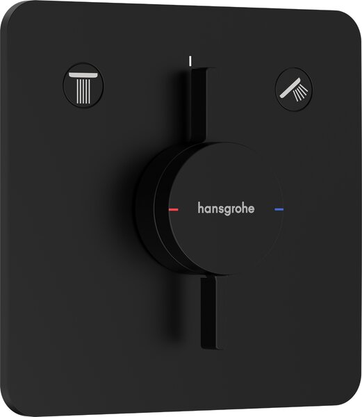 Hansgrohe DuoTurn Q Baterie pod omítku pro 2 spotřebiče, matná černá 75414670