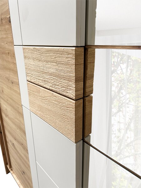 Šatní skříň AVANTGARDE AV-2 | se zrcadlem | 200 cm | artisan/kašmír