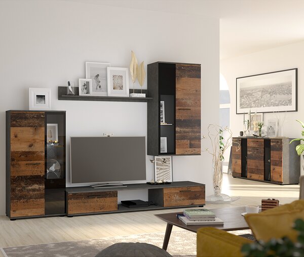 Komoda SALSA | 140 cm | old wood style/matera