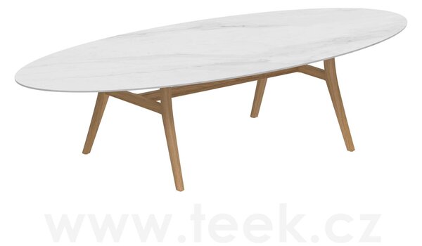Royal Botania Jídelní stůl Zidiz, Royal Botania, oválný 320x140x75 cm, rám teak, deska keramika černá