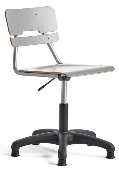 AJ Produkty Židle LEGERE, výškově nastavitelná, široký sedák, s kluzáky, V 400-520 mm, šedá
