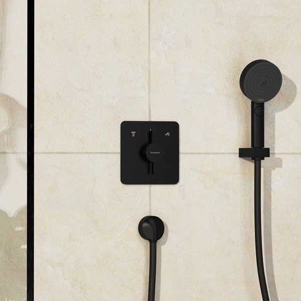 Hansgrohe DuoTurn Q Baterie pod omítku pro 2 spotřebiče, matná černá 75414670