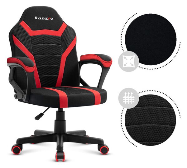 Dětská herní židle Ranger - 1.0 červená mesh
