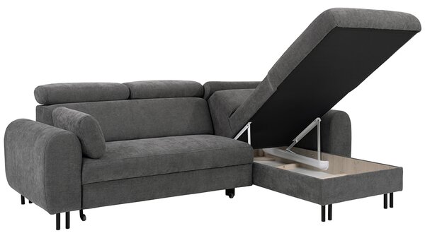 Sedací souprava PORTA | 252x171 cm | rozkládací + úložný prostor + 2x polštářek | VÝBĚR TKANIN