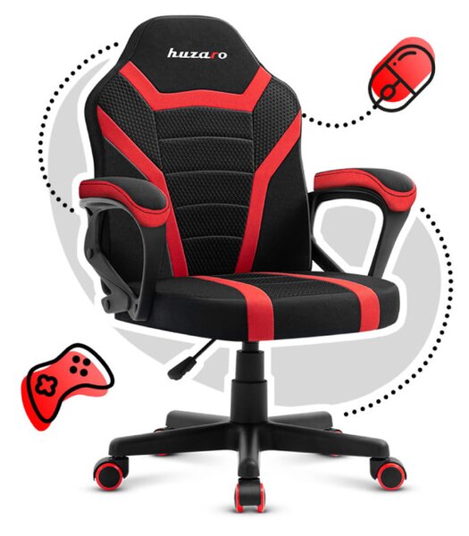 Dětská herní židle Ranger - 1.0 červená mesh