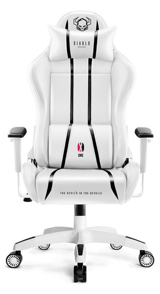Herní židle Diablo X-One 2.0 Normal Size: bílo-černá Diablochairs AH-VRGQ-ZV6K