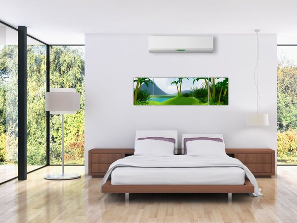 Obraz - Jezera v jungli (170x50 cm)
